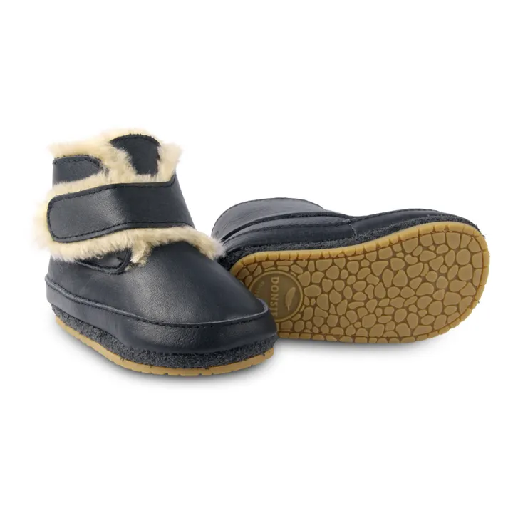 Pantofoline imbottite, con strap, modello: Sof | Blu marino- Immagine del prodotto n°4
