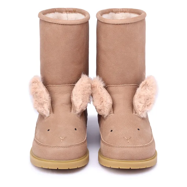 Bottes Fourrées Wadudu Exclusive Lapin | Marron glacé
