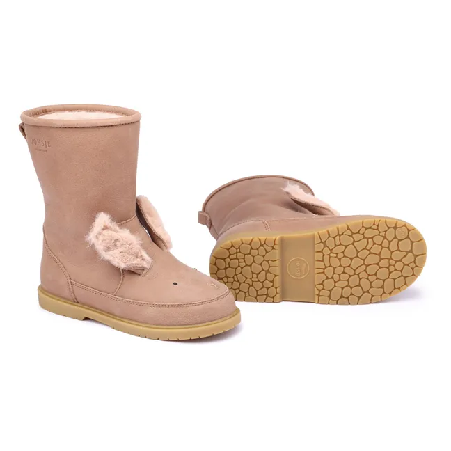Bottes Fourrées Wadudu Exclusive Lapin | Marron glacé