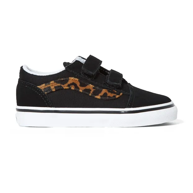 Vans Baskets Scratchs Old Skool Léopard Noir Smallable