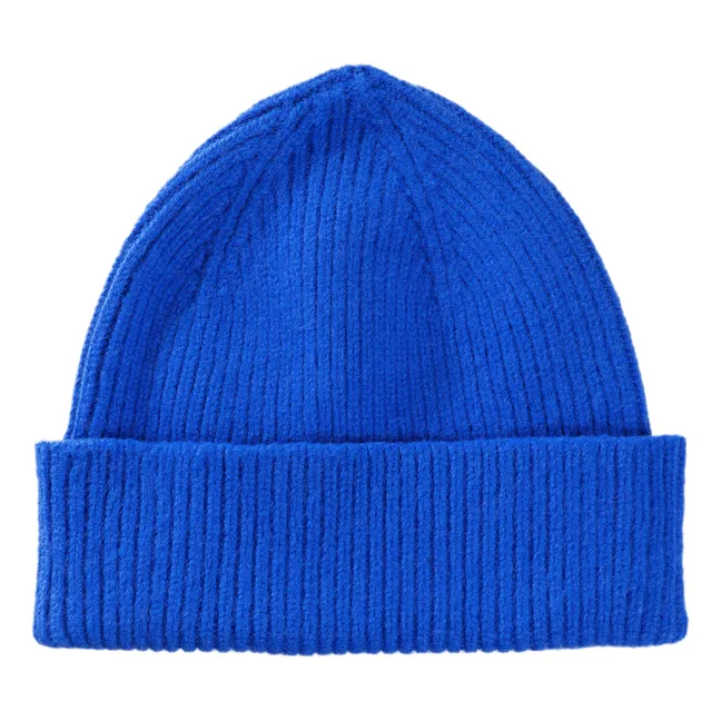 Cappello in lana e angora | Blu reale