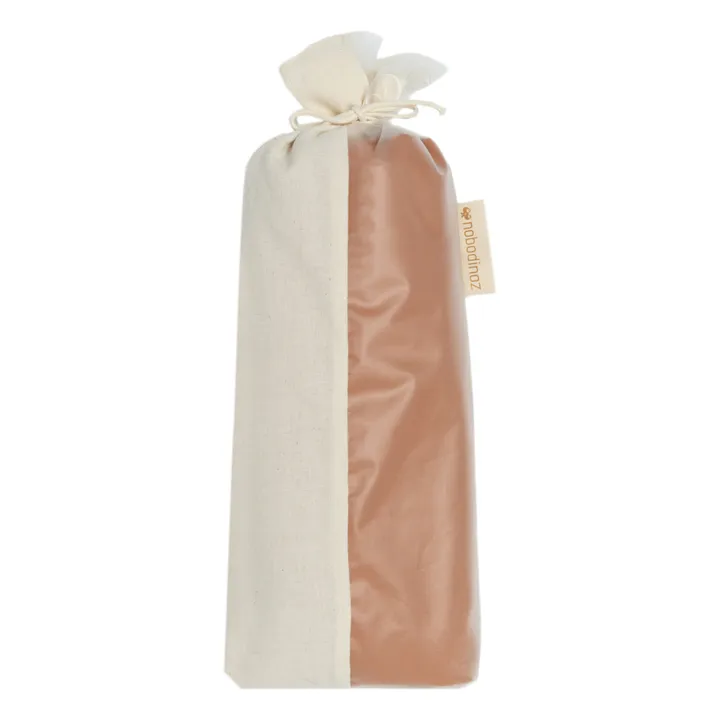 Tibet Organic Cotton Fitted Sheet | Terracotta- Product image n°1