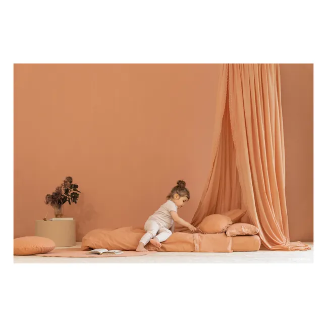 Juego de cama de algodón orgánico Vera | Terracotta
