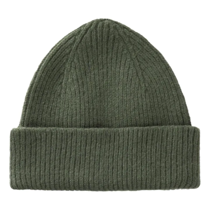 Cappello in lana e angora | Verde scuro- Immagine del prodotto n°0