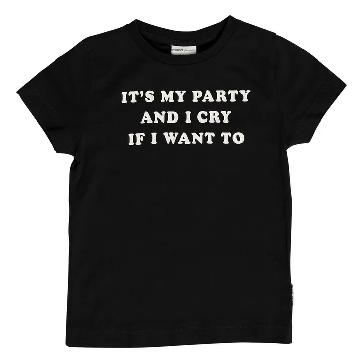T-Shirt Its My Party Coton Bio | Noir- Image produit n°0