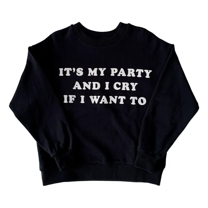 Pull Its My Party Coton Bio | Noir- Image produit n°0