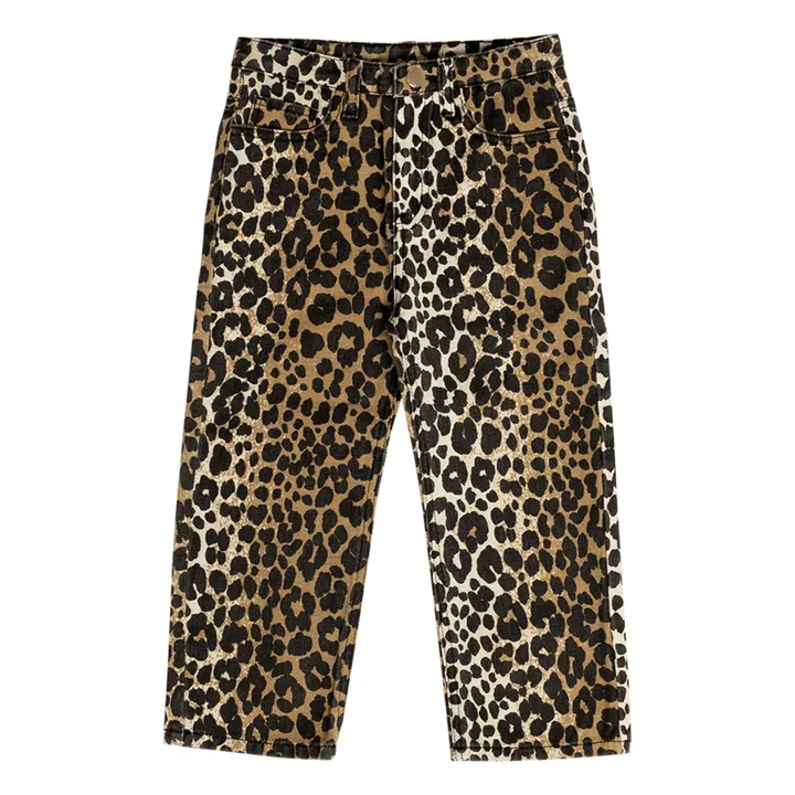 Pantalón vaquero de leopardo | Marrón- Imagen del producto n°0