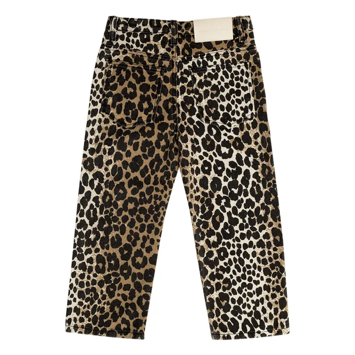 Pantaloni Leopard in denim | Marrone- Immagine del prodotto n°1