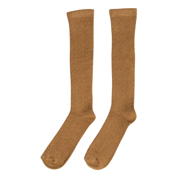 Coppia di calzini Cuddly in cotone biologico | Camel- Immagine del prodotto n°0