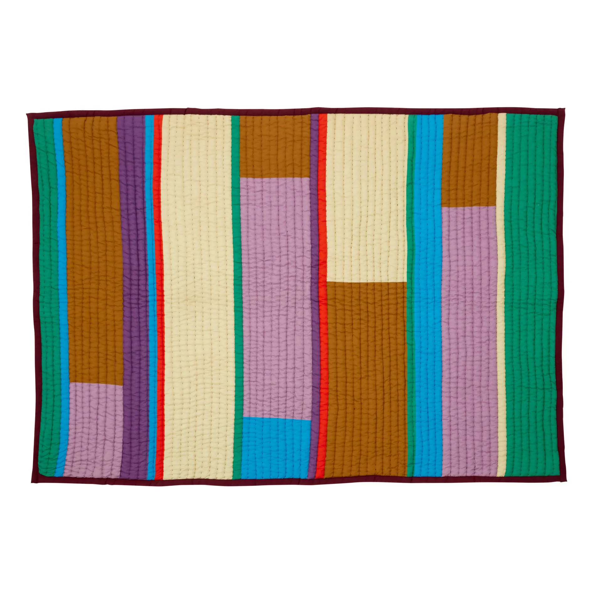Hübsch Multicoloured Organic Cotton Blanket