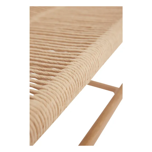 Panchina in quercia e corda, in legno FSC | Quercia