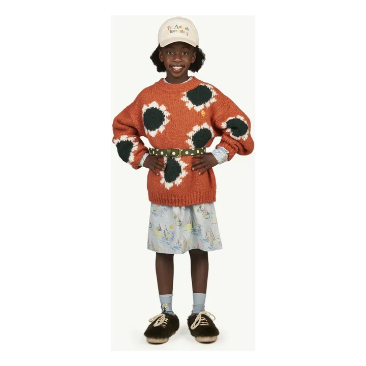 Pullover Mohair und Wolle Flowers Bull | Rostfarben- Produktbild Nr. 1