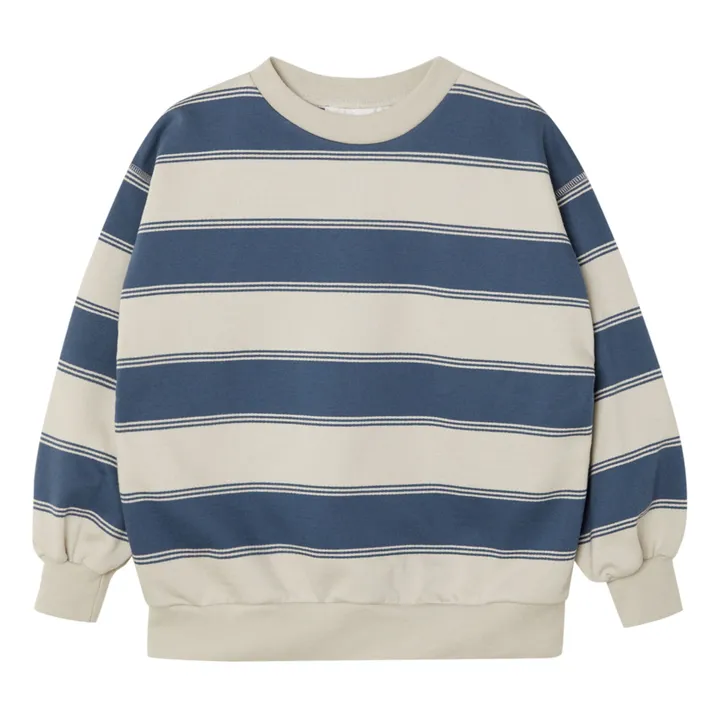 Sweatshirt Mariniere Bio-Baumwolle | Blau- Produktbild Nr. 0