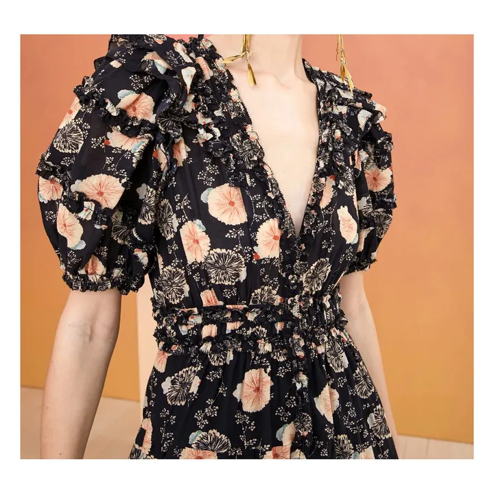 Vestito Irvette Patchwork Floral | Nero- Immagine del prodotto n°3