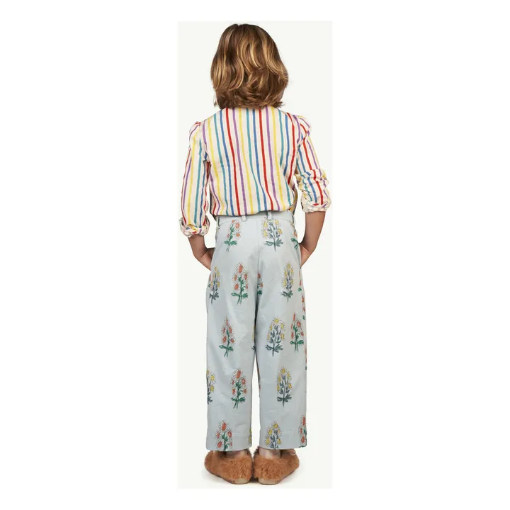 Emu Floral Wide-Legged Trousers | Light blue- Product image n°2