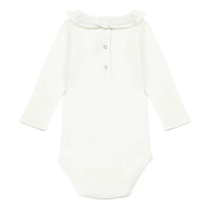 Mail Organic Cotton Collar Babygrow | Ecru- Product image n°2