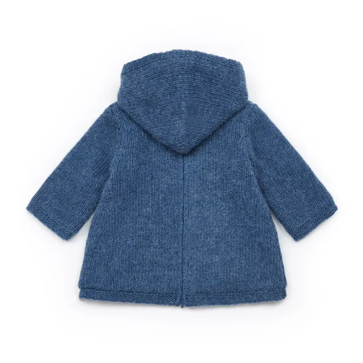 Abrigo de lana merina y alpaca Mamouth | Azul Marino- Imagen del producto n°2