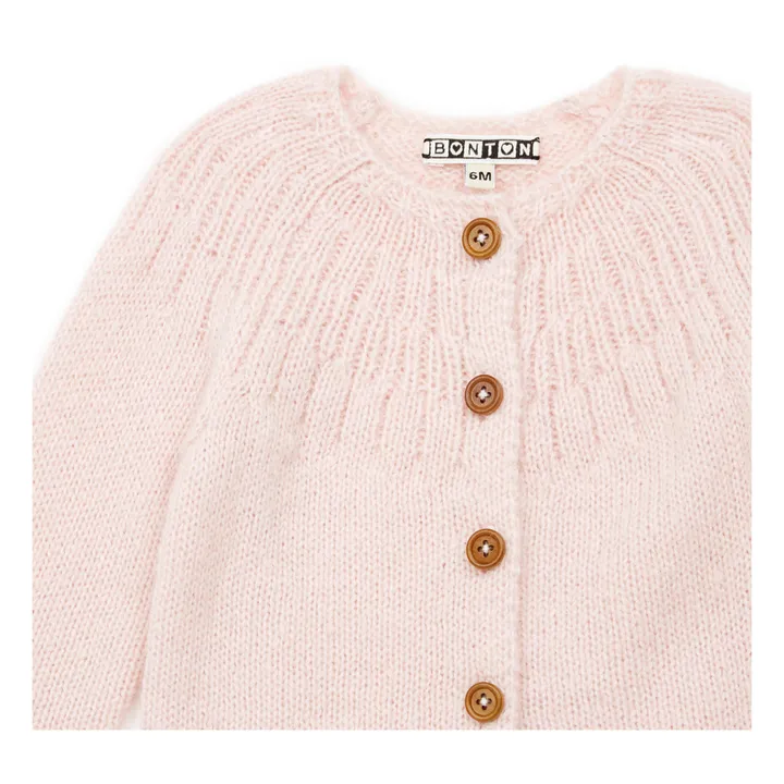 Woollen Cardigan | Pale pink- Product image n°1