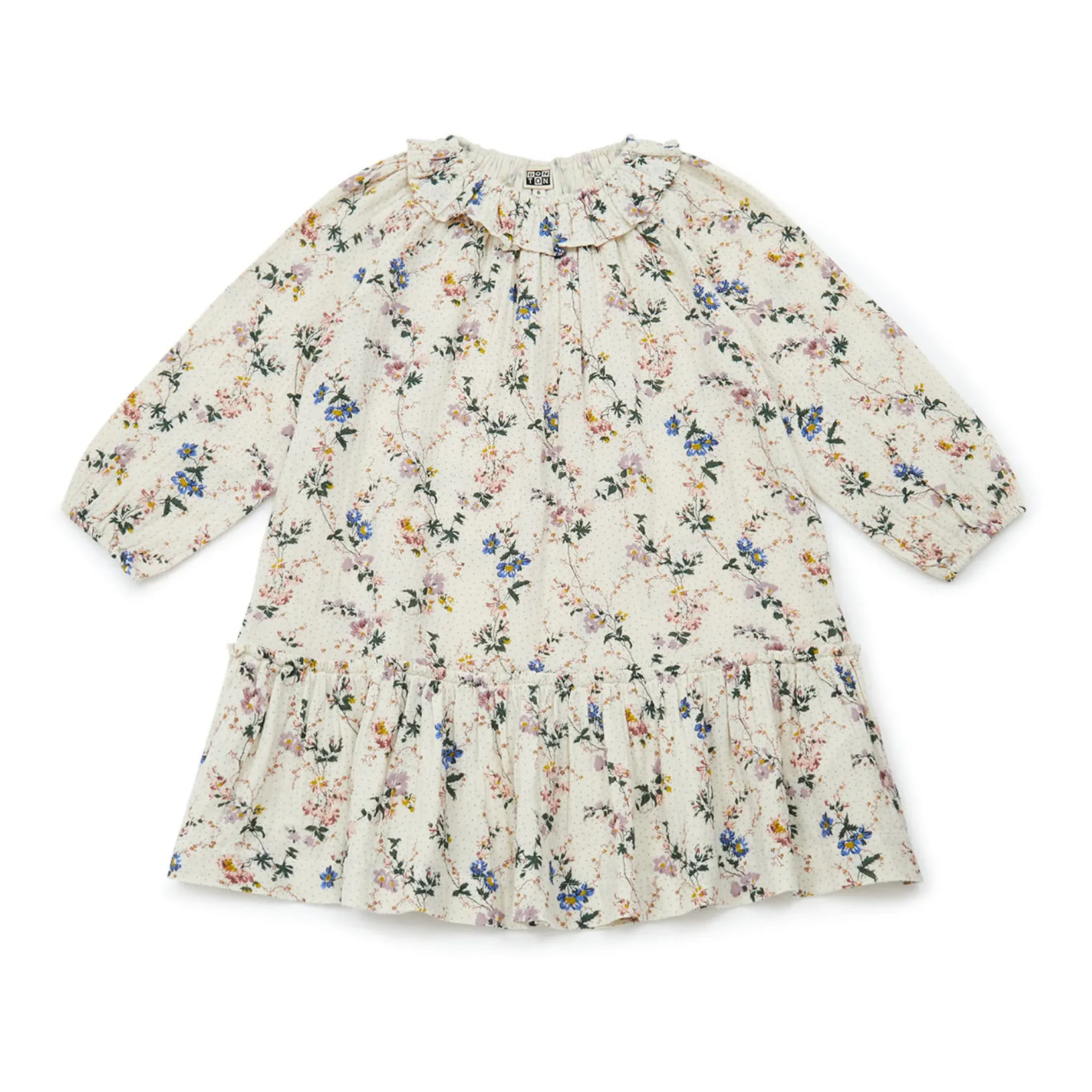 Bonton Ecru Daria Cotton Muslin Dress