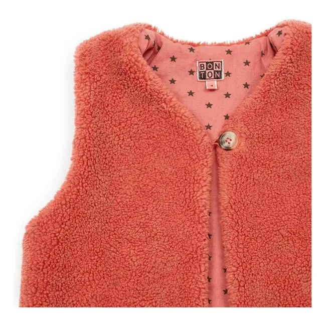 Beti Faux Fur Vest | Pink