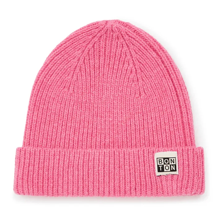 Merino Wool and Cotton Beanie | Pink- Product image n°0