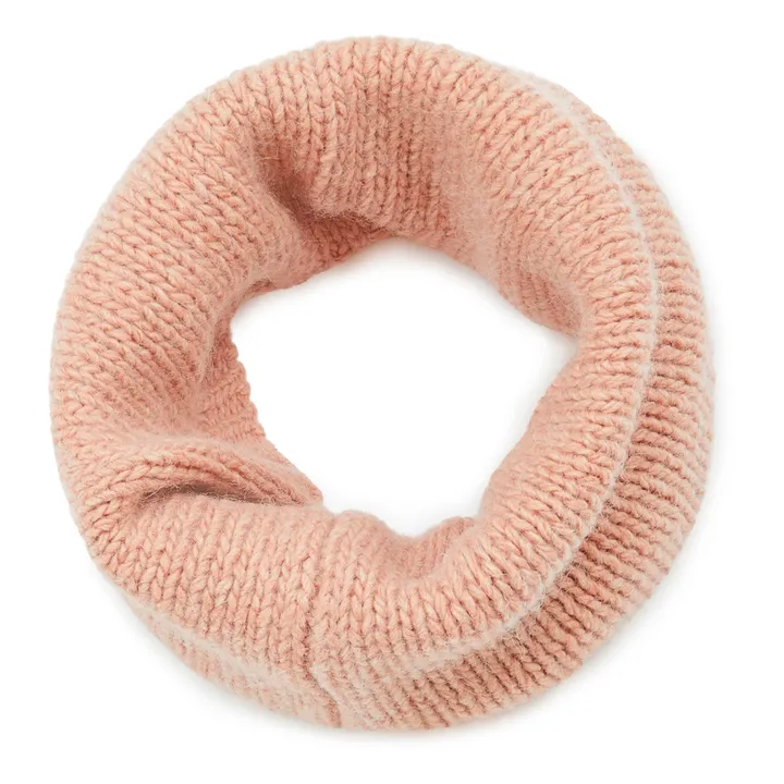 Bufanda de tubo de lana merina y alpaca | Rosa- Imagen del producto n°0