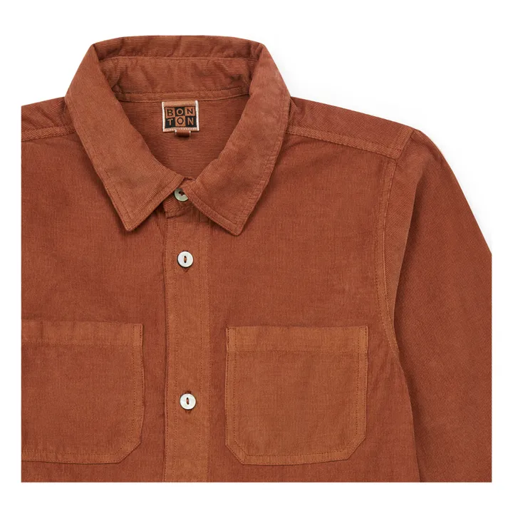 Camicia, in velluto, modello: Paname | Caramello- Immagine del prodotto n°1
