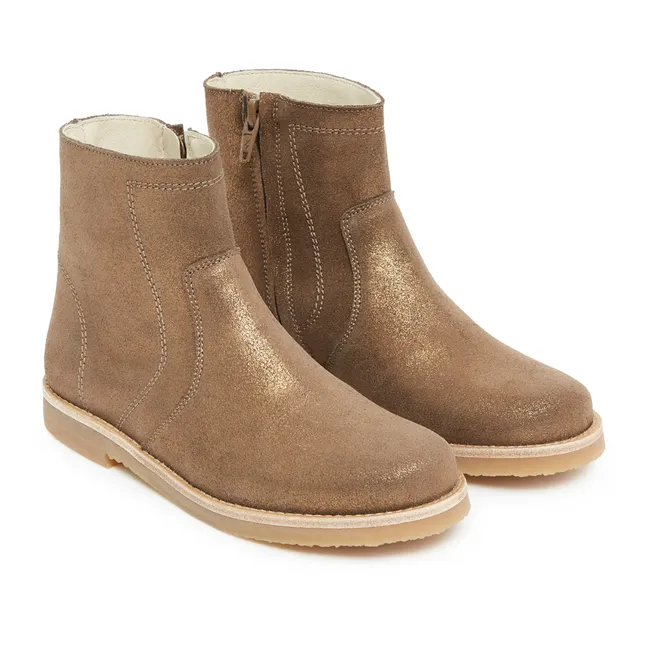 Pauline Leather Boots | Camel