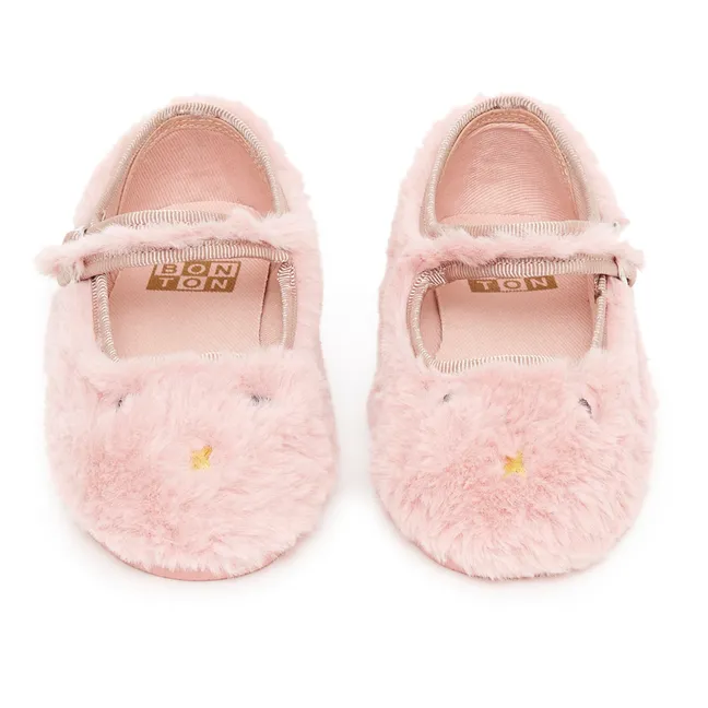 Mia Faux-Fur Slippers | Pink