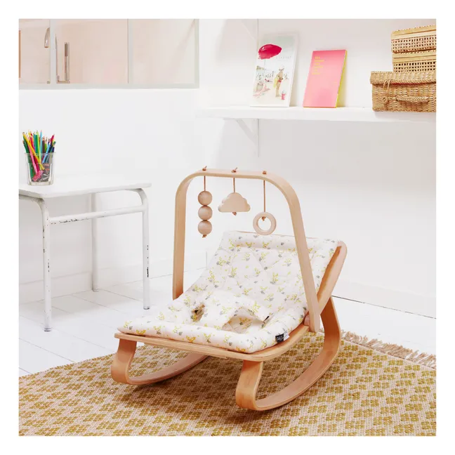 Arche d'éveil avec ses jouets pour transat Levo | Hêtre