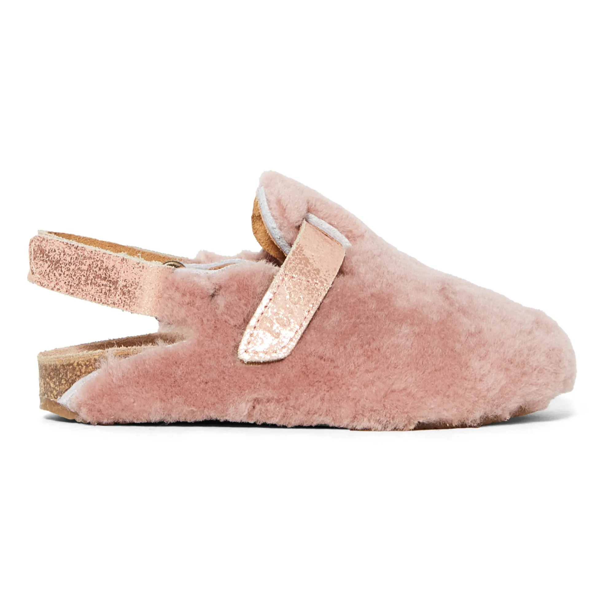 Pèpè Pale Pink Faux-Fur Clogs