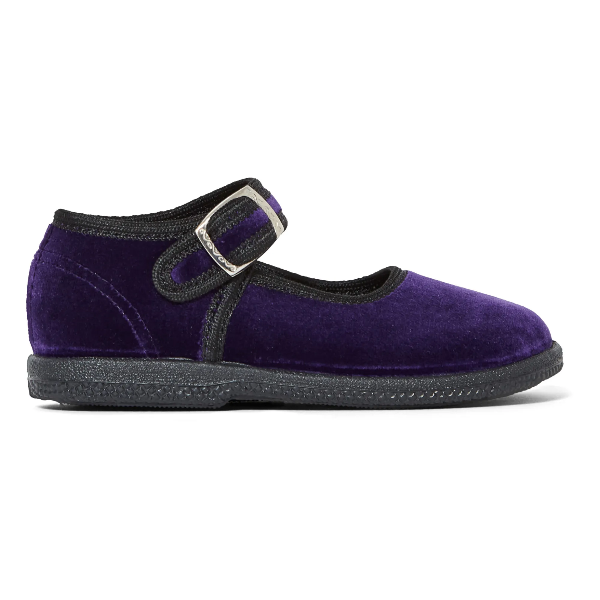 Pèpè Purple Velvet Mary Jane Slippers