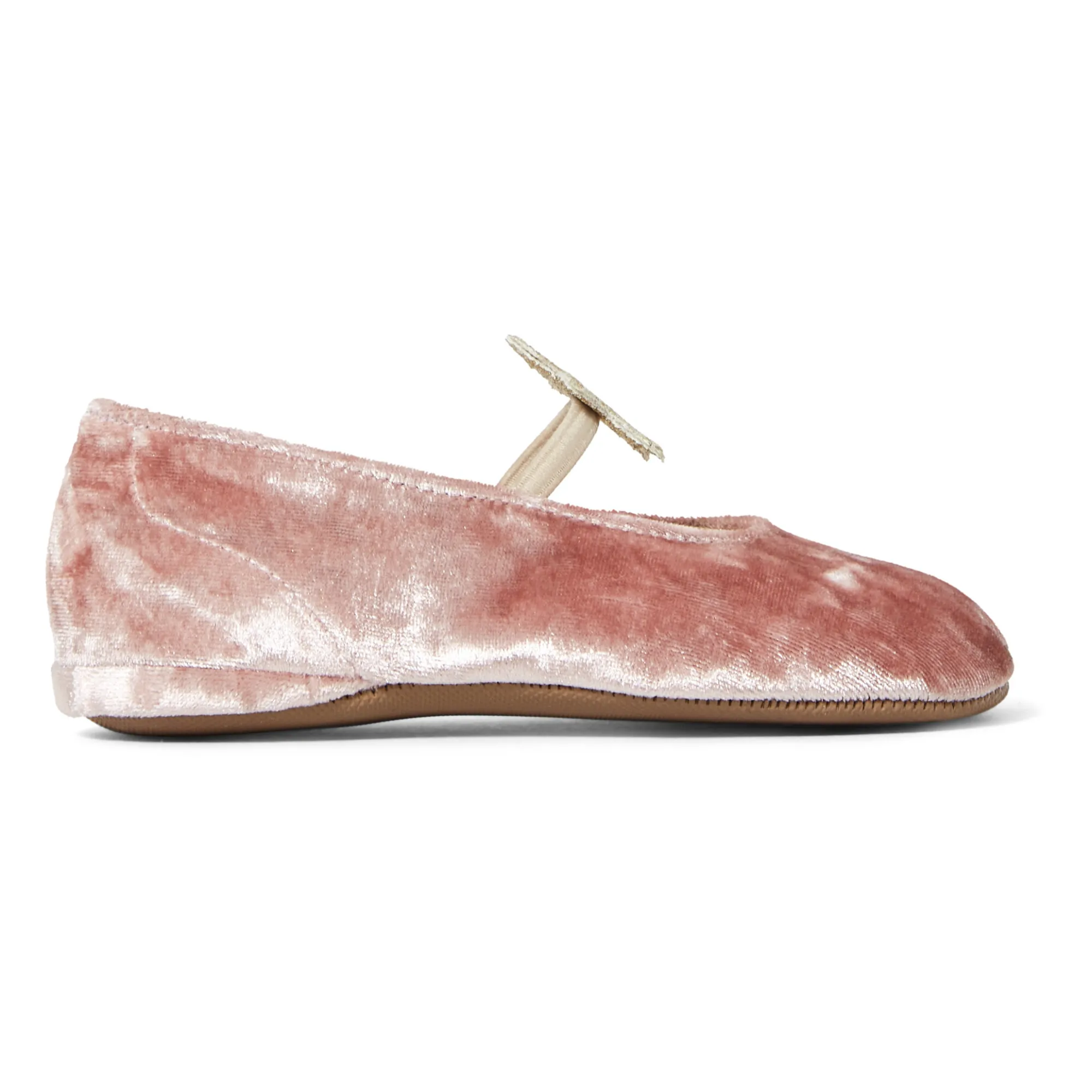 Pèpè Pink Velvet Star Slippers
