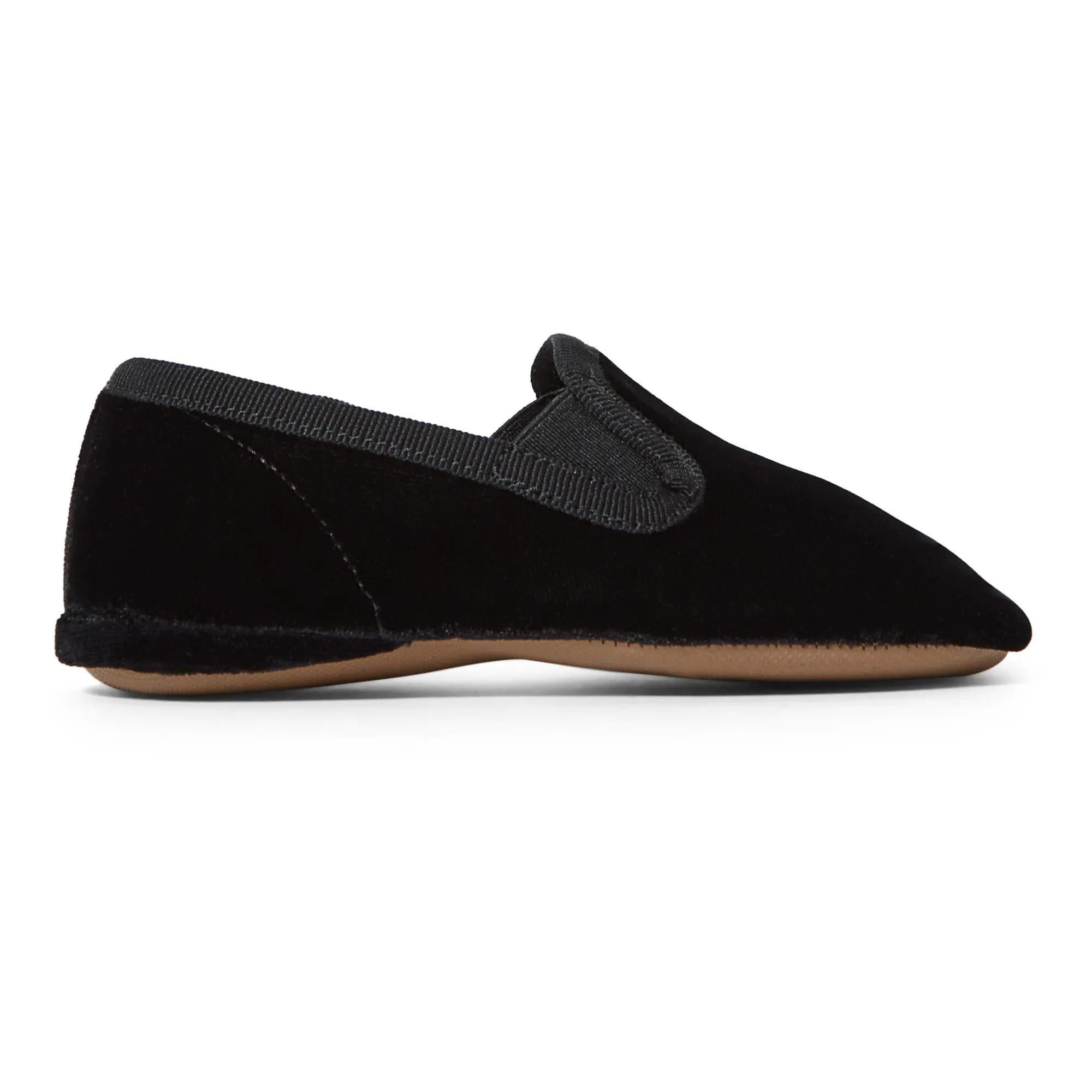 Pèpè Black Velvet Elastic Slippers