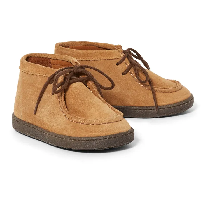 Lace-Up Nubuck Boots - Two Con Me Collection | Caramel- Product image n°1