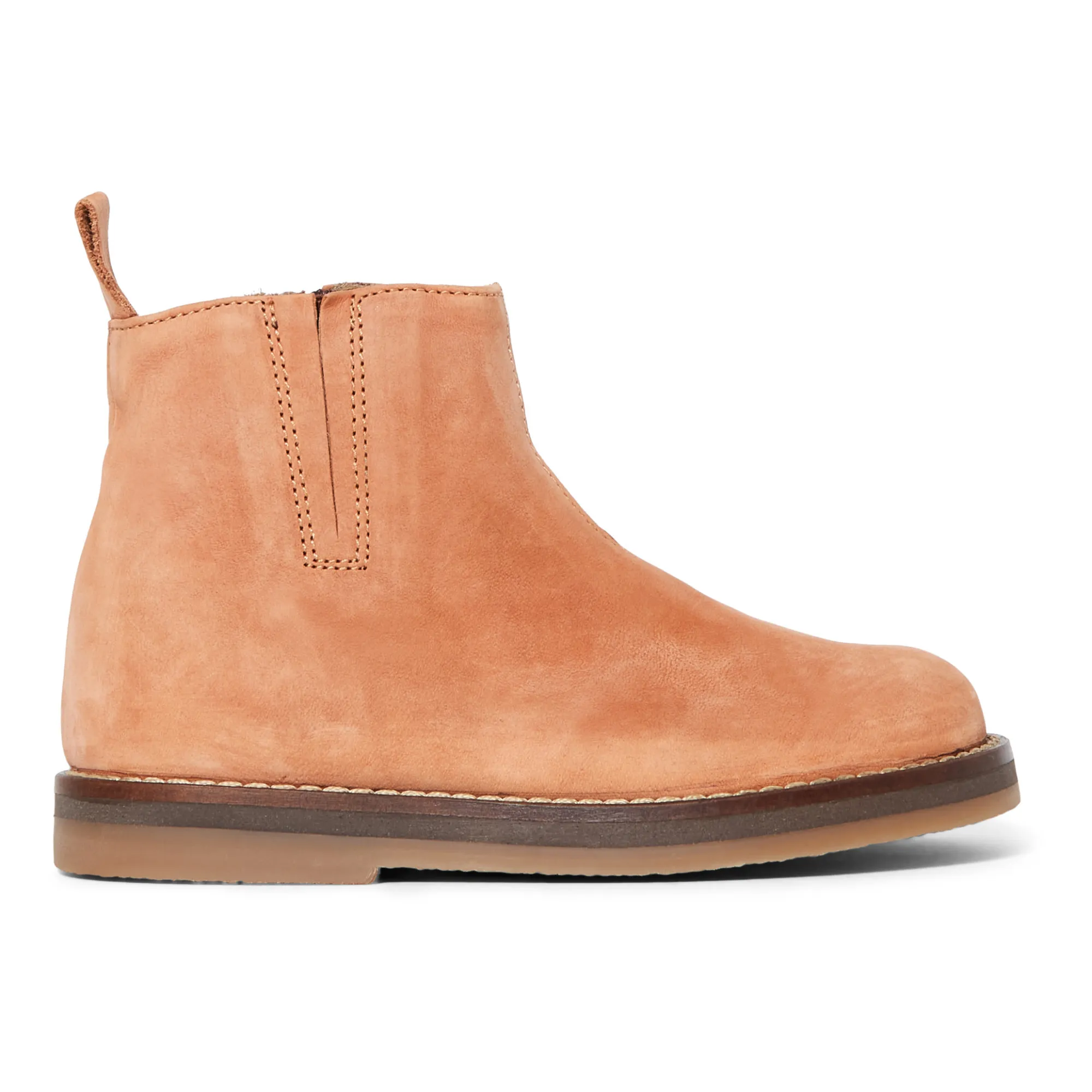 Pèpè Apricot Nubuck Zip-Up Boots