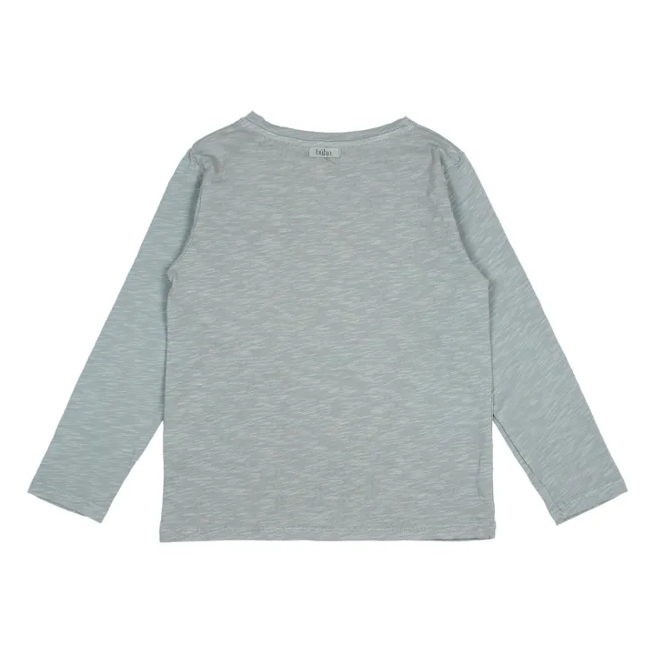 Organic Cotton Pocket T-shirt | Grey blue- Product image n°3