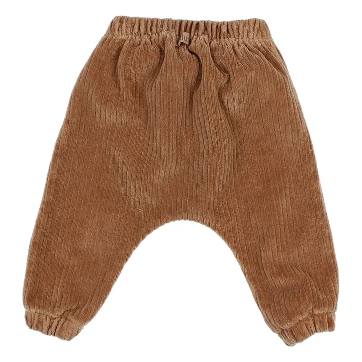 Organic Cotton Corduroy Harem Trousers | Camel- Product image n°1
