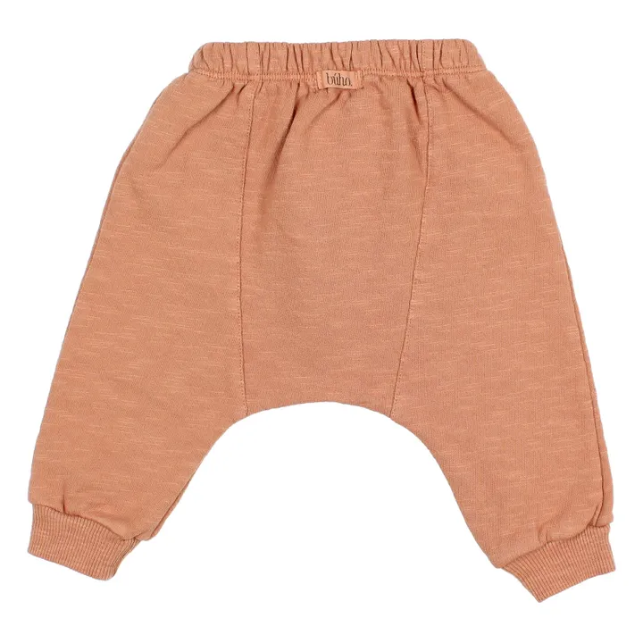 Organic Fleece Harem Trousers | Rust- Product image n°1