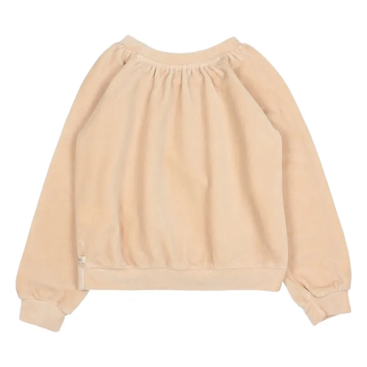 Organic Cotton Velvet Sweatshirt | Powder pink- Product image n°3