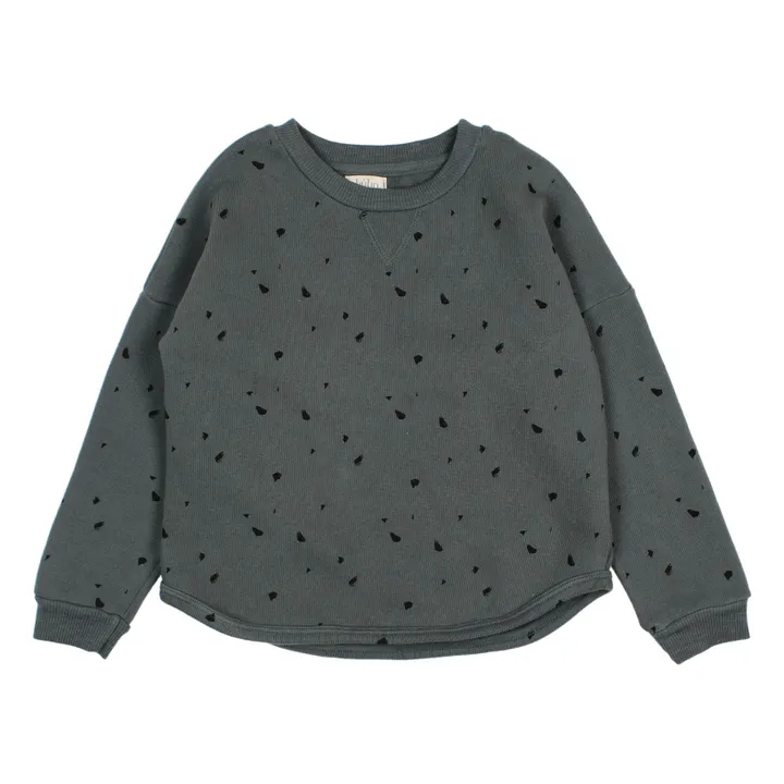 Sweatshirt aus Bio-Baumwolle Terrazzo | Graublau- Produktbild Nr. 0