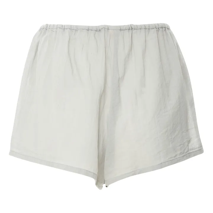 Pantalón corto de algodón orgánico Noa - Colección Mujer  | Gris Claro- Imagen del producto n°3