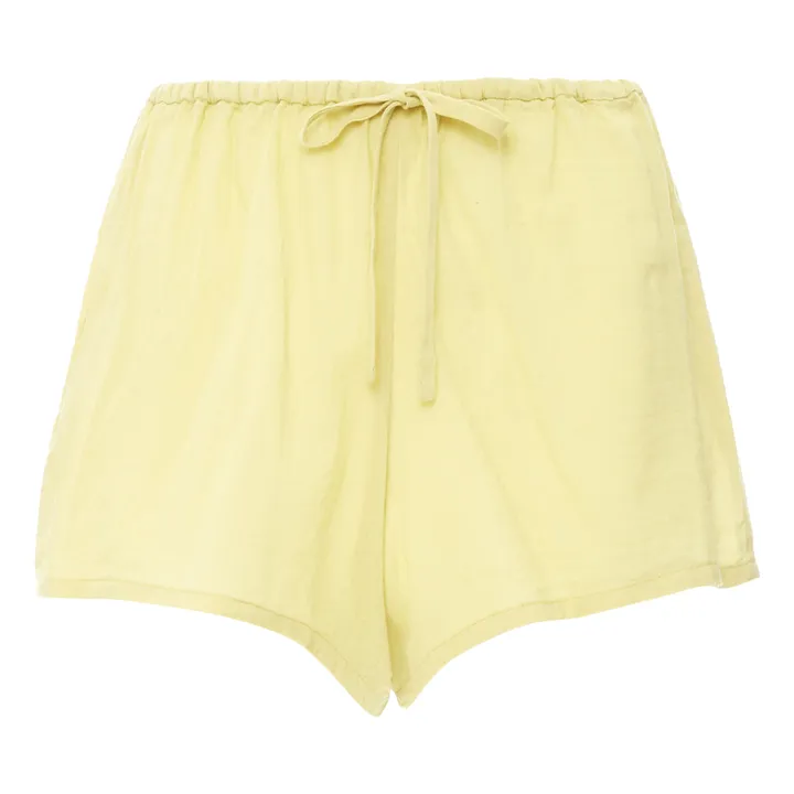 Pantalón corto de algodón orgánico Noa - Colección Mujer  | Amarillo- Imagen del producto n°0