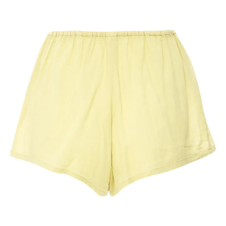 Pantalón corto de algodón orgánico Noa - Colección Mujer  | Amarillo- Imagen del producto n°1