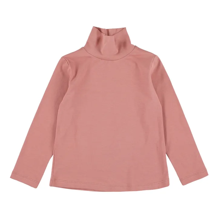 Turtleneck Long-Sleeved T-shirt | Pink- Product image n°0