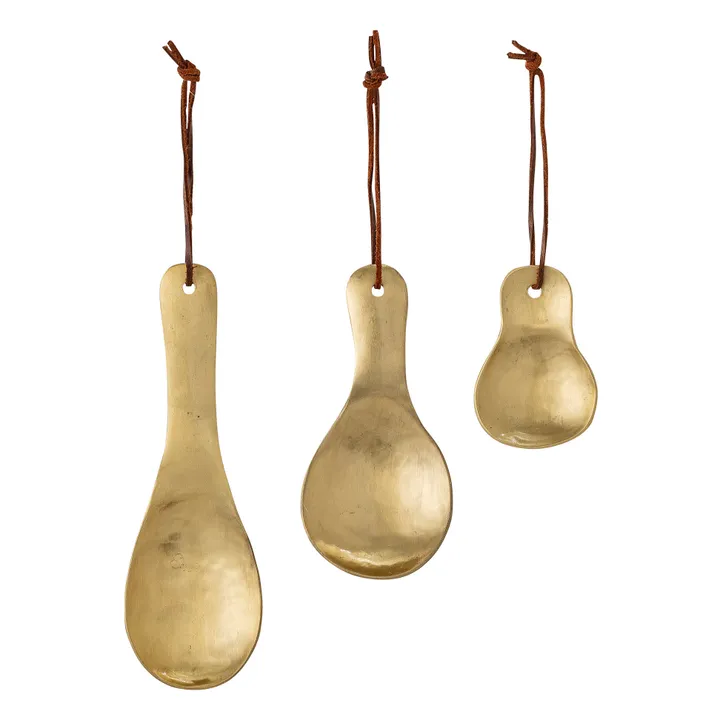 Metal Spoons - Set of 3 | Gold- Product image n°0