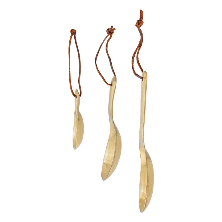 Metal Spoons - Set of 3 | Gold- Product image n°1