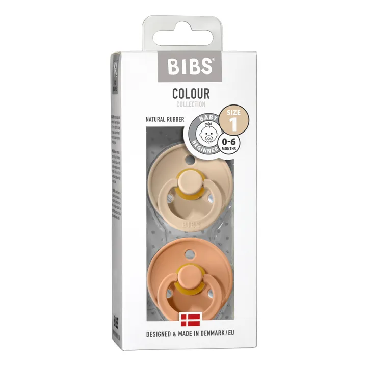 Tétines en caoutchouc naturel - Set de 2 | Rose pêche- Image produit n°5