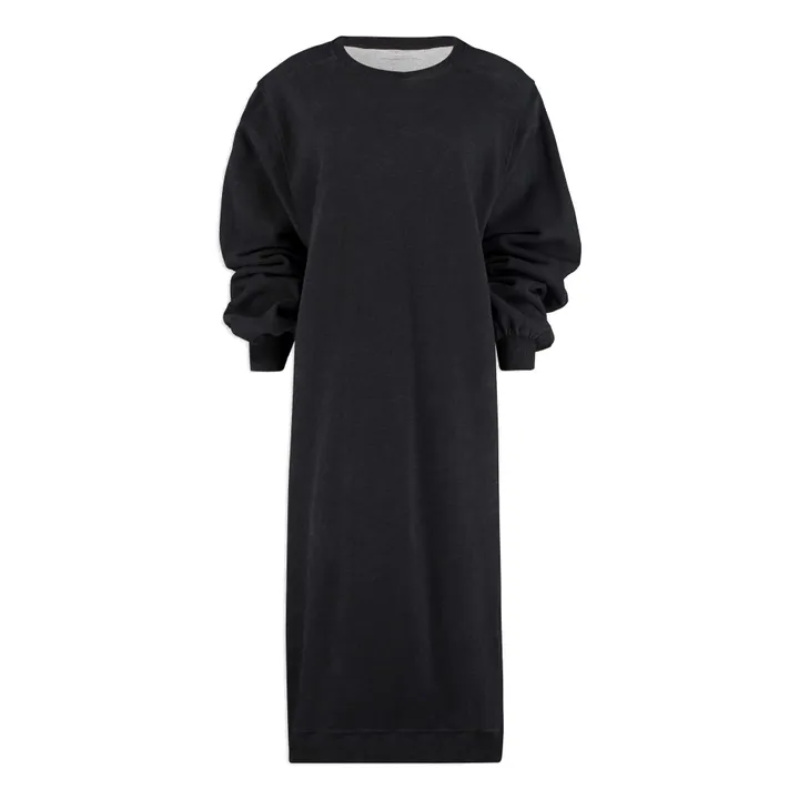 Vestido de muletón de algodón orgánico Garin | Negro- Imagen del producto n°0