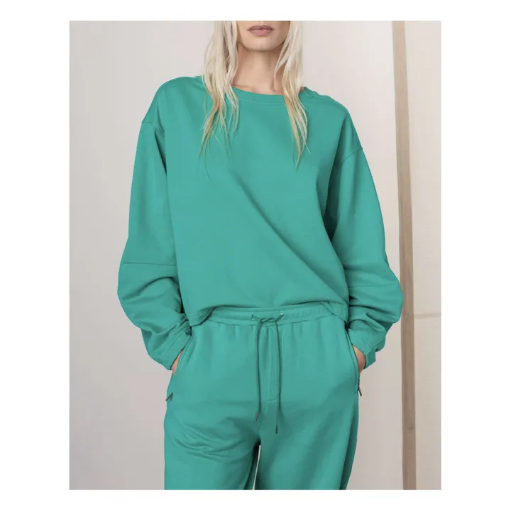 Sweatshirt Garo Bio-Baumwolle | Jadegrün- Produktbild Nr. 1